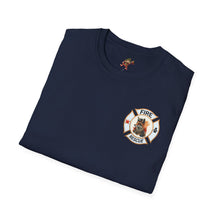 Load image into Gallery viewer, Firefox Logo and Ex&#39;s Wife restraining order Firefighter Humor Unisex Softstyle T-Shirt
