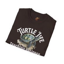 Load image into Gallery viewer, Turtle Life, Teaching patience since day one, Turtle lover Unisex Softstyle T-Shirt
