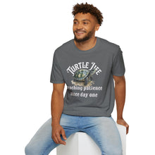 Load image into Gallery viewer, Turtle Life, Teaching patience since day one, Turtle lover Unisex Softstyle T-Shirt
