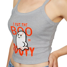 Load image into Gallery viewer, Halloween Ghost Spaghetti Strap Tank Top, Cute Spooky Top, Women&#39;s Casual Wear, Boo in Booty Tank, Fun Halloween Outfit, Halloween [...]
