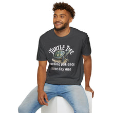 Load image into Gallery viewer, Turtle Life, Teaching patience since day one, Turtle lover Unisex Softstyle T-Shirt
