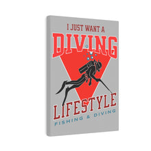 Load image into Gallery viewer, Canvas Photo Tile I Just Want a Diving Lifestyle
