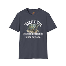 Load image into Gallery viewer, Turtle Life, Teaching patience since day one, Turtle lover Unisex Softstyle T-Shirt
