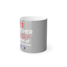 Load image into Gallery viewer, 911 Dispatcher Heartbeat of Emergency Service Color Morphing Mug, 11oz
