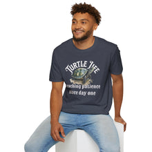 Load image into Gallery viewer, Turtle Life, Teaching patience since day one, Turtle lover Unisex Softstyle T-Shirt
