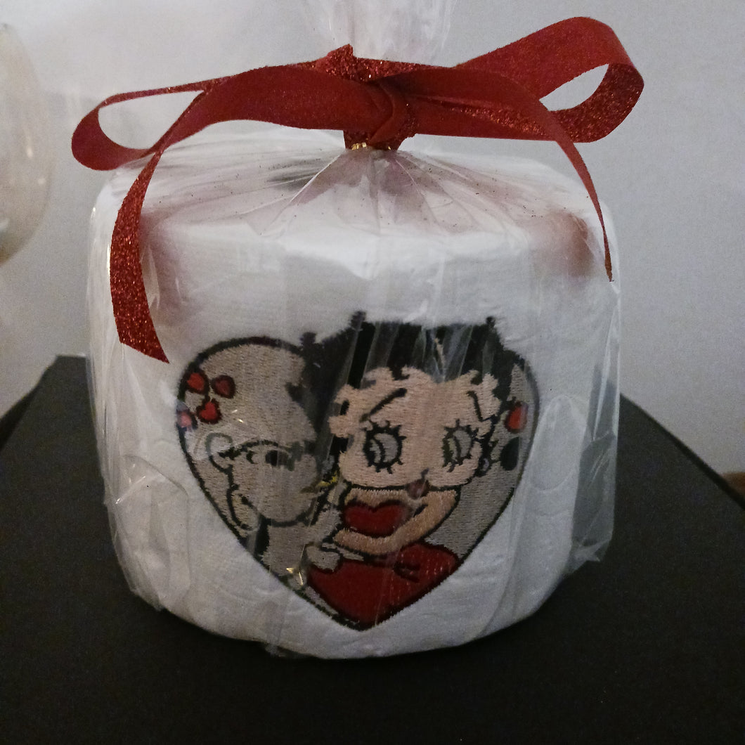 Betty Boop Puppy Love Embroidered Toilet Paper