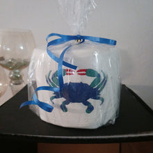 Load image into Gallery viewer, Bathroom Decor Embroider Toilet Paper &quot;Blue Crab&quot; Sea Creation
