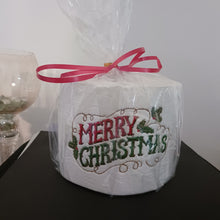 Load image into Gallery viewer, Embroider Bathroom Decor &quot;Merry Christmas&quot; Toilet Paper
