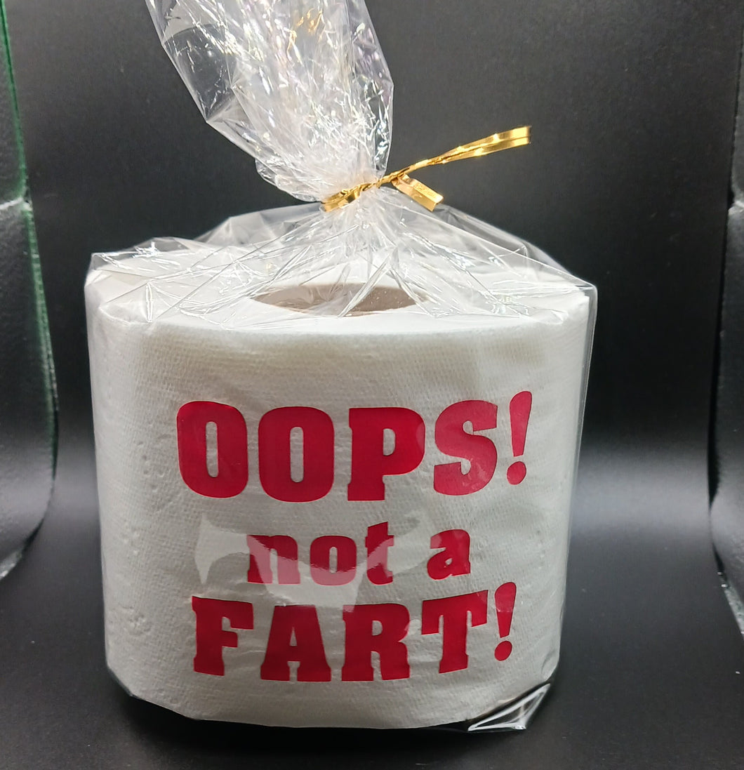 Gag Gifts Toilet paper, Adult Humor Bathroom Decor, OOPS not a FART