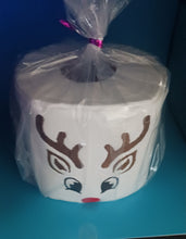 Load image into Gallery viewer, Christmas Toilet Paper, Rudolph Red Nose Reindeer Bathroom Decor
