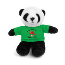 Load image into Gallery viewer, Great gift for Infants a Stuffed Animals with Tee My Dad&#39;s A Firefighter
