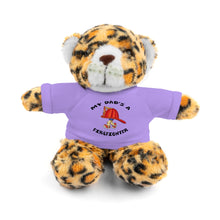 Load image into Gallery viewer, Great gift for Infants a Stuffed Animals with Tee My Dad&#39;s A Firefighter
