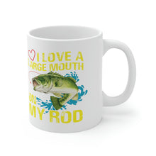 Load image into Gallery viewer, I love Large Mouth on my Rod Personnel Ceramic Mug 11oz
