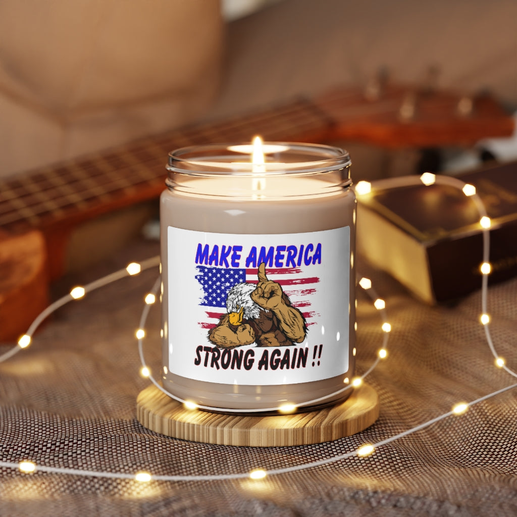 MAKE AMERICA STRONG AGAIN! Scented Soy Candle, 9oz