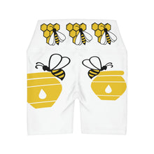 Load image into Gallery viewer, Love of Bees &amp; Honey, Valentine Gift, High Waisted Yoga Shorts, Birthday Gift
