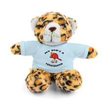 Load image into Gallery viewer, Great gift for Infants a Stuffed Animals with Tee My Dad&#39;s A Firefighter
