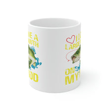 Load image into Gallery viewer, I love Large Mouth on my Rod Personnel Ceramic Mug 11oz
