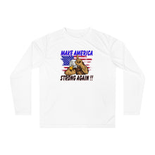 Load image into Gallery viewer, Unisex Performance Long Sleeve Shirt MAKE AMERICA STRONG AGAIN

