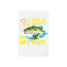 Load image into Gallery viewer, Love a Large Mouth on my Rod,  Acrylic Sign with Wooden Stand
