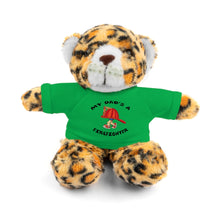 Load image into Gallery viewer, Great gift for Infants a Stuffed Animals with Tee My Dad&#39;s A Firefighter
