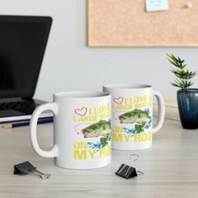 Load image into Gallery viewer, I love Large Mouth on my Rod Personnel Ceramic Mug 11oz
