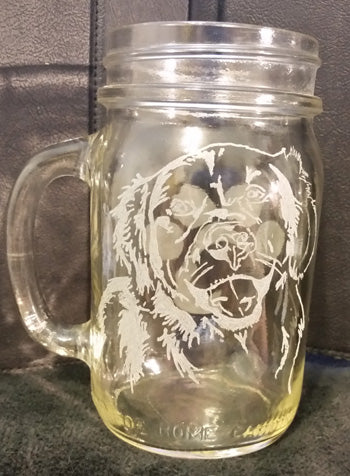 Golden Retriever Glassware, Hand crafted, Etching