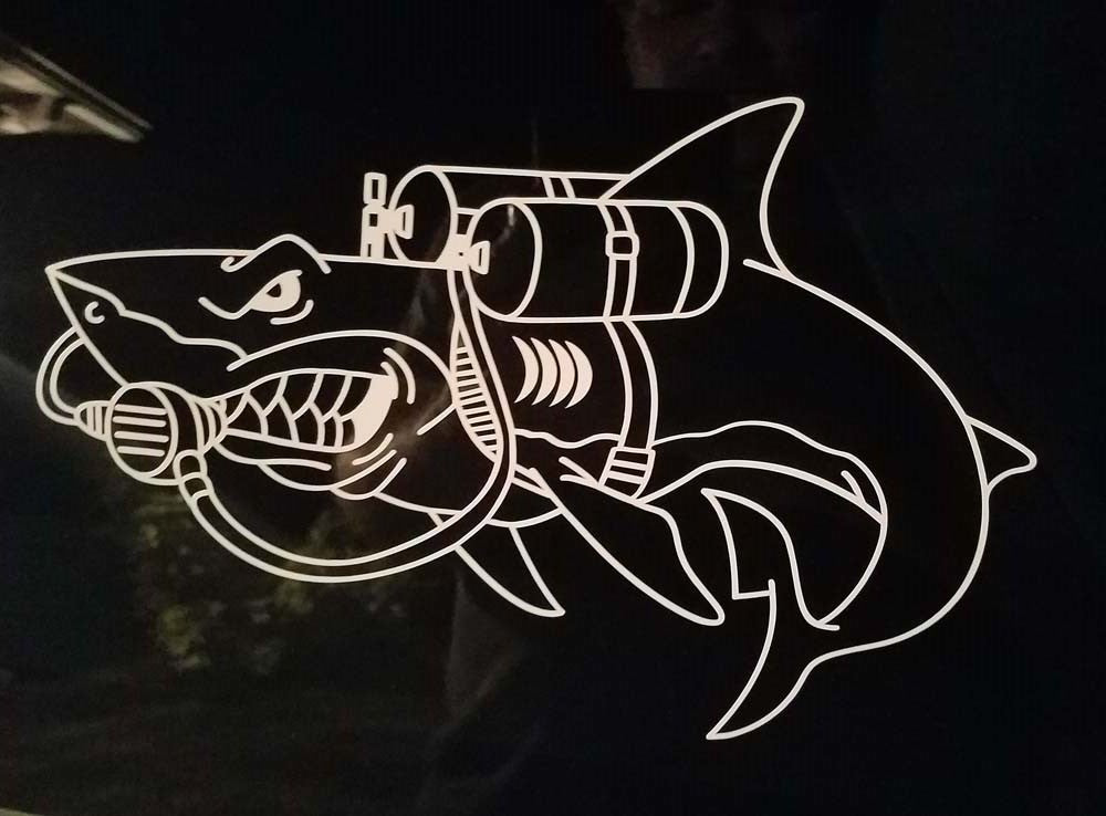 Scuba Shark Decal