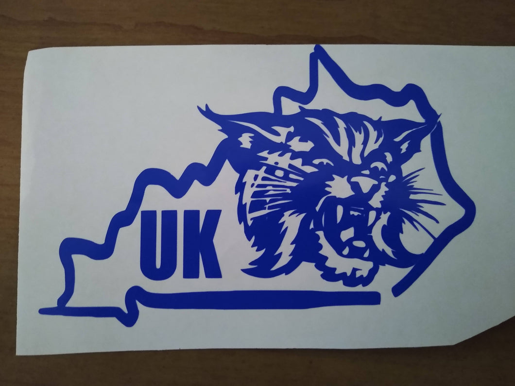 Vinyl University KENTUCKY Fan Window decal, Car Decal,