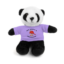 Load image into Gallery viewer, Great gift for Infants a Stuffed Animals with Tee My Dad&#39;s A Firefighter
