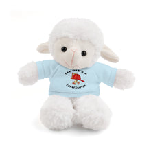 Load image into Gallery viewer, Great gift for Infants a Stuffed Animals with Tee My Dad&#39;s A Firefighter
