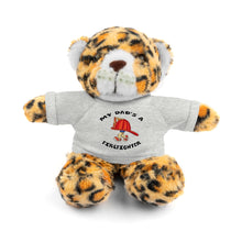 Load image into Gallery viewer, Great gift for Infants a Stuffed Animals with Tee My Dad&#39;s A Firefighter
