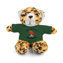 Load image into Gallery viewer, Great gift for Infants a Stuffed Animals with Tee My Dad&#39;s A Firefighter
